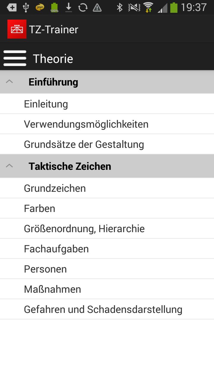 Taktische Zeichen Trainer Screen 1