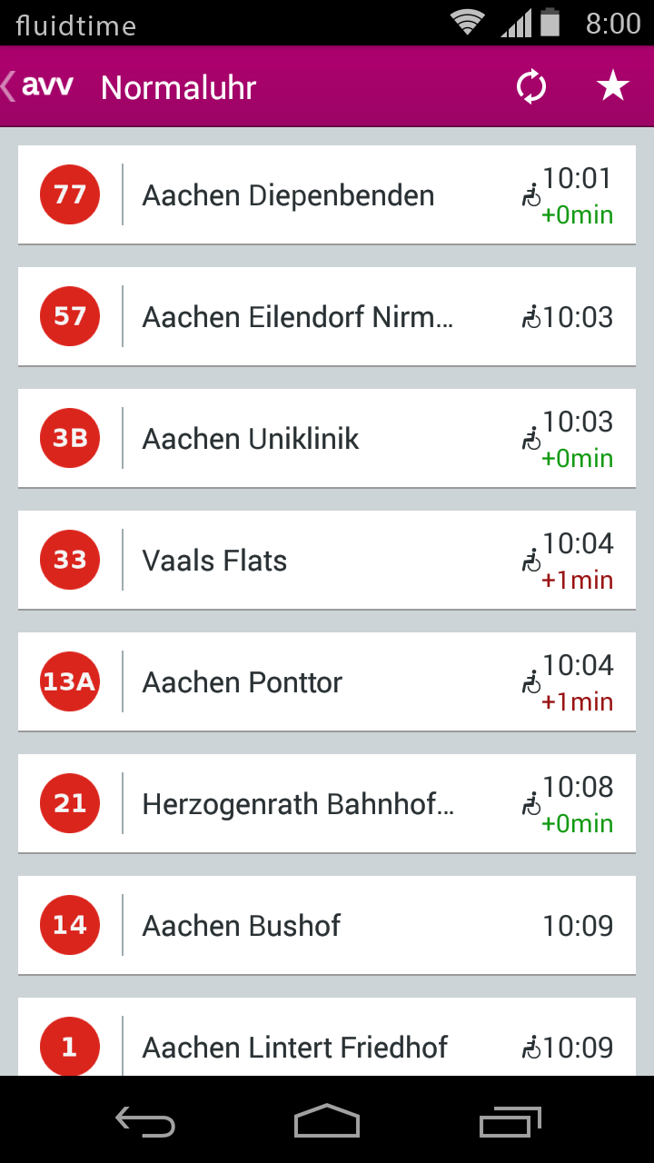 Android application AVV connect screenshort