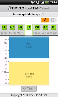 Emploi du temps