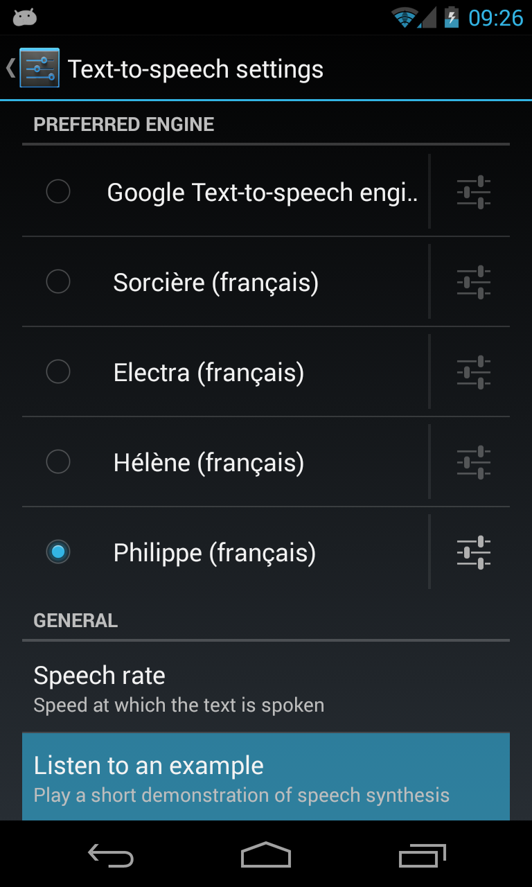 Philippe voice (French) Screen 3