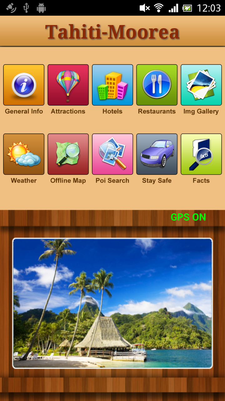 Tahiti &amp; Moorea Offline  Guide Screen 1