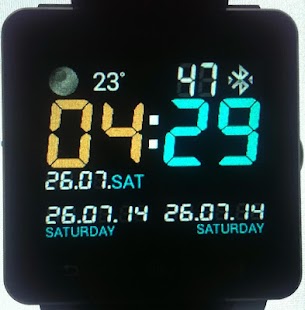 Neon clock for SmartWatch 2 - náhled
