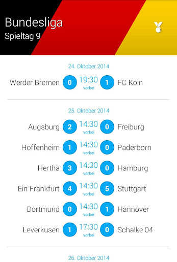 Bundesliga Fixtures