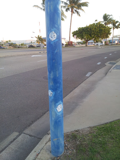 Six Sided Dice Painted Pole