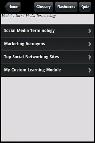 Social Media Guide &amp; Quiz Screen 3