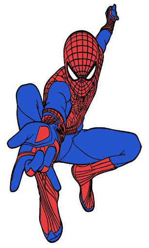 A Man Coloring Amazing Spider