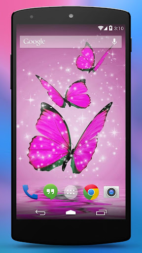 Pink Butterfly Live Wallpaper