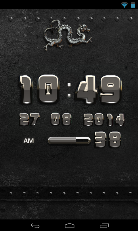 dragon digital clock grey Screen 2