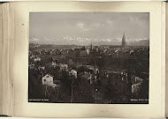 Gezicht op Bern en het omliggende berglandschap