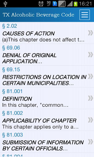 【免費書籍App】Texas Alcoholic Beverage Code-APP點子