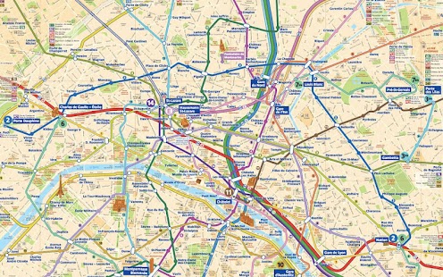 Train Paris Metro Bus Paris-metro-map