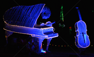 Blue Light Piano and Double Bass by Del Candler - Public Holidays Christmas