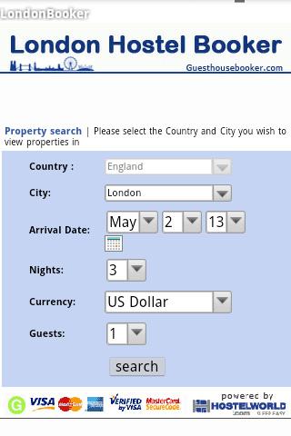 London hostel booking