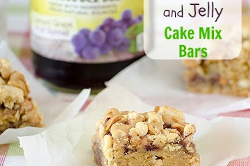 Peanut Butter and Jelly Cake Mix Bars