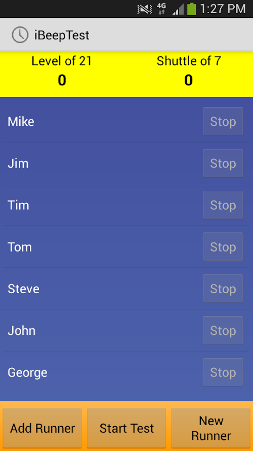 Android application Pacer Test 20m Pro screenshort