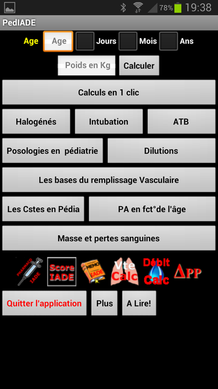 Android application PedIADE screenshort