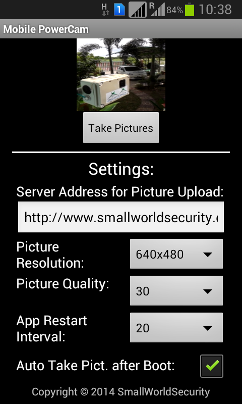 Android application Mobile PowerCam screenshort