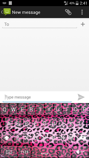 Pink Animal Print Keyboard