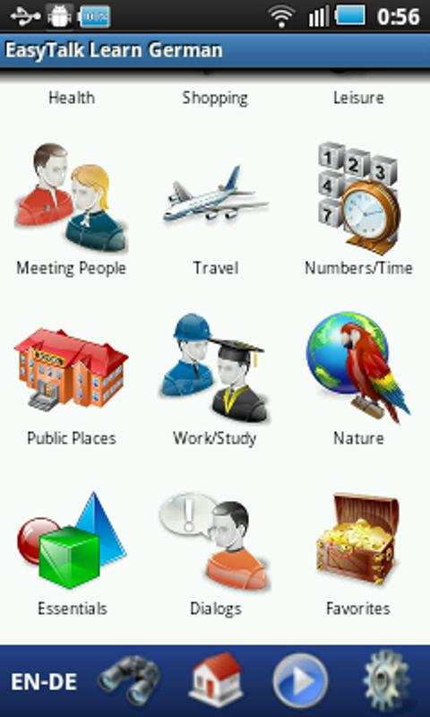 Android application EasyTalk Learn German screenshort