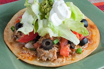 Chicken Enchilada Tostadas