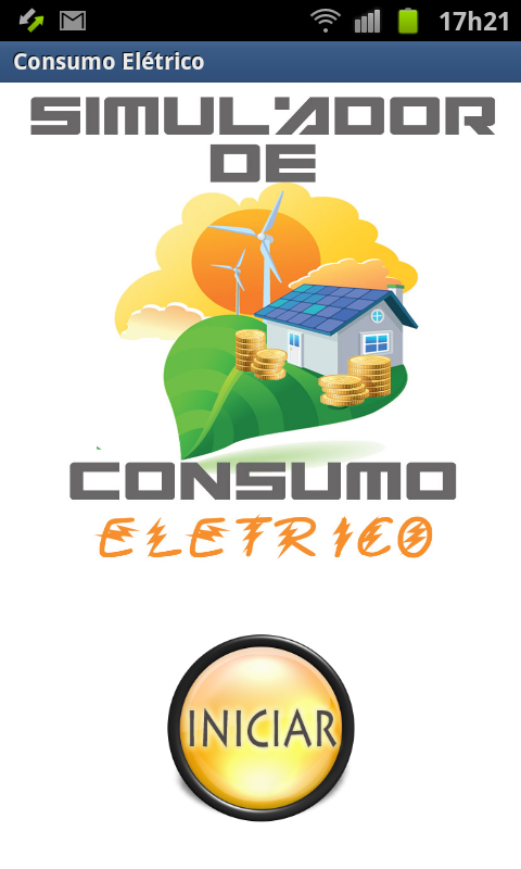 Android application Consumo Elétrico screenshort
