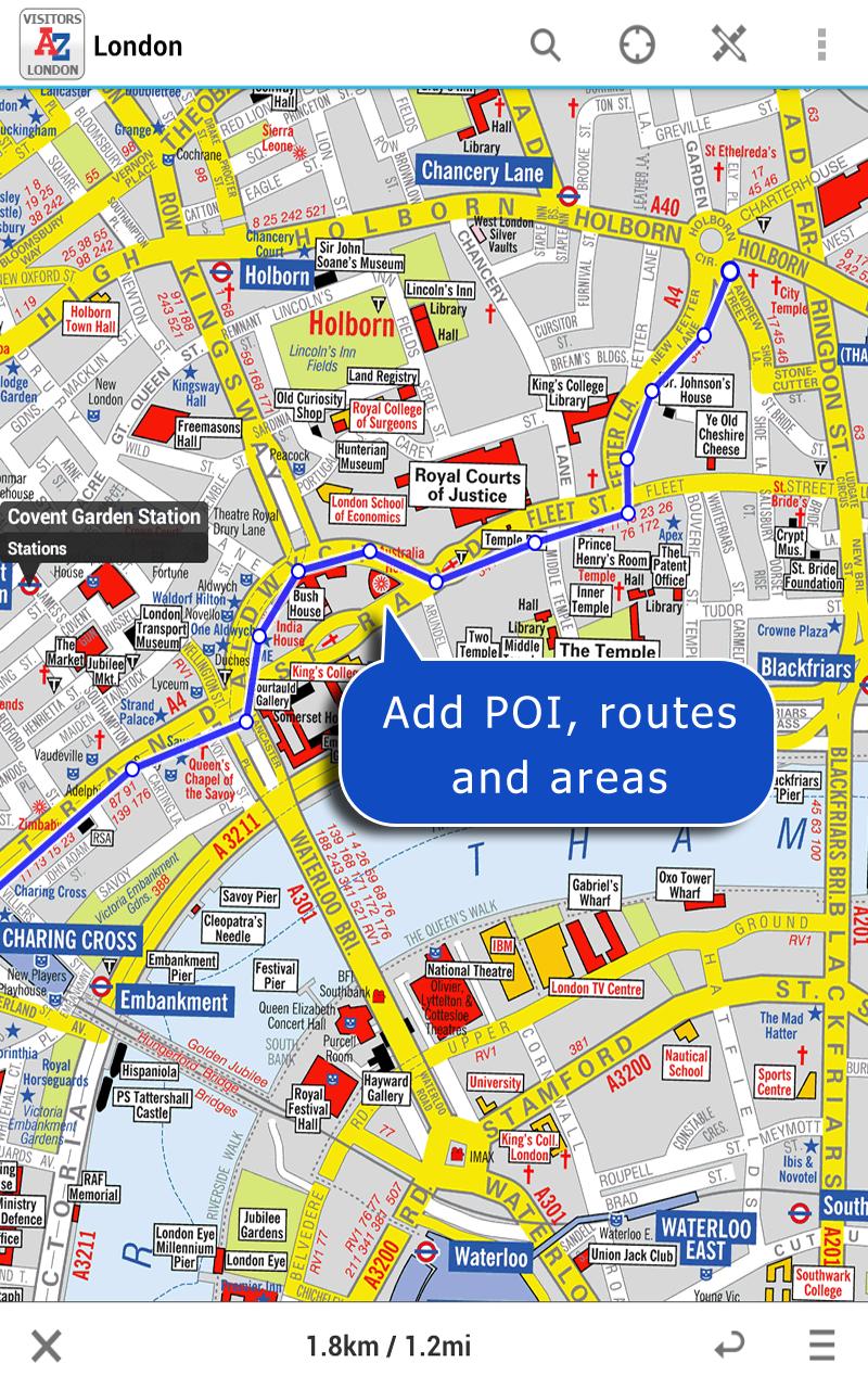 London Visitors A-Z Map Screen 3