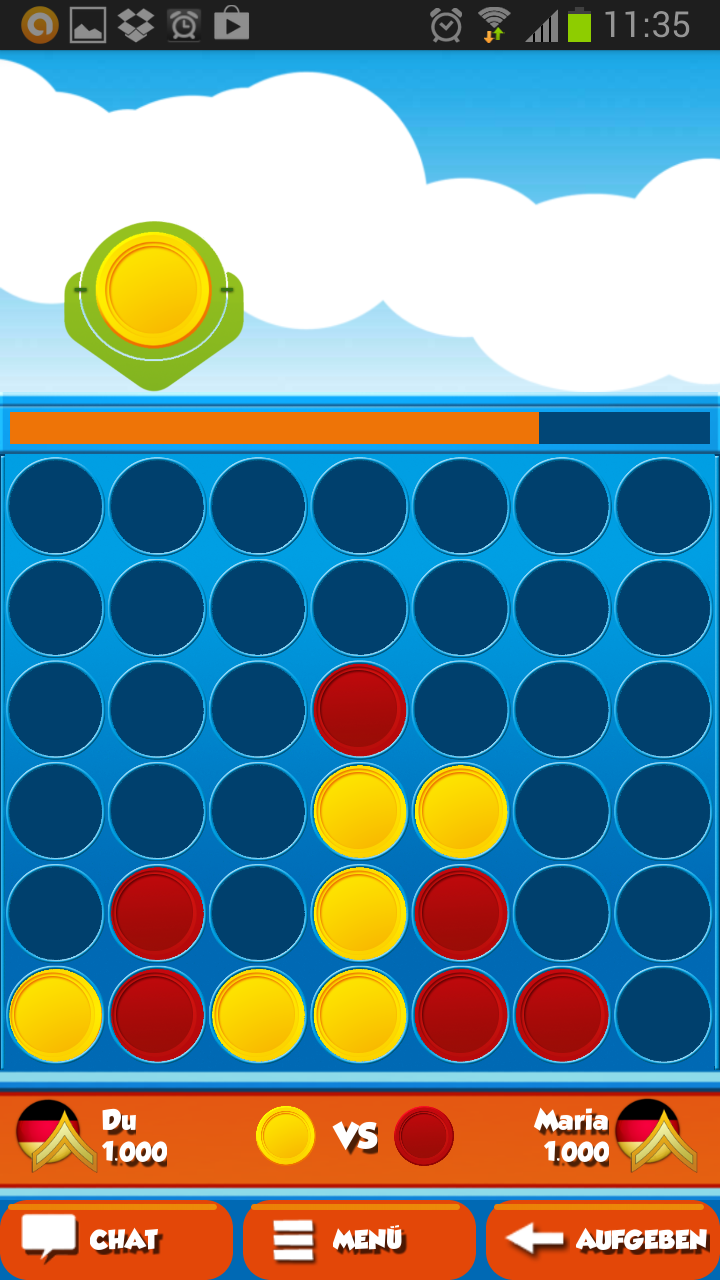 Android application 4 in a Row Multiplayer screenshort