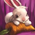 White Bunny Munches The Carrot logo