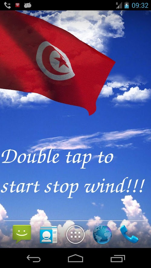 Android application 3D Tunisia Flag + screenshort
