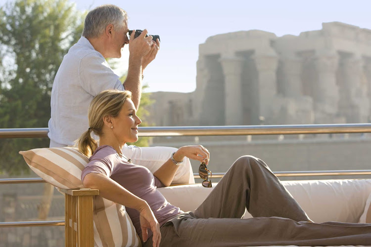 Take in the sights of historic monuments from the comfort of River Tosca's sundeck as you explore Egypt on a Uniworld cruise.