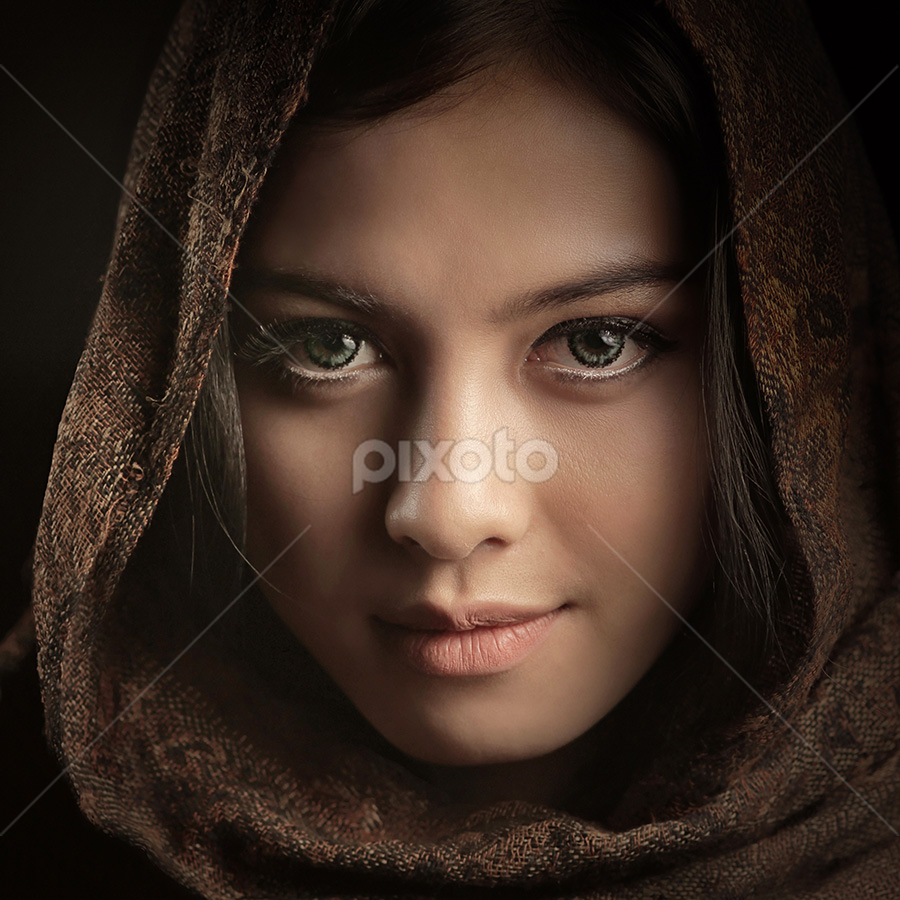 Kashmiri Girl by Lucky E. Santoso - People Portraits of Women