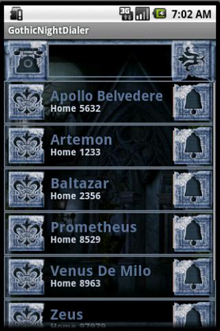 Gothic Night Dialer Screen 2