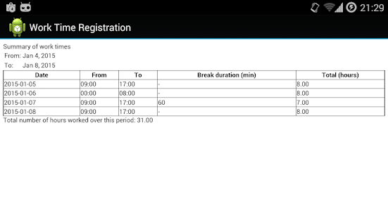 Work Time Registration(圖8)-速報App