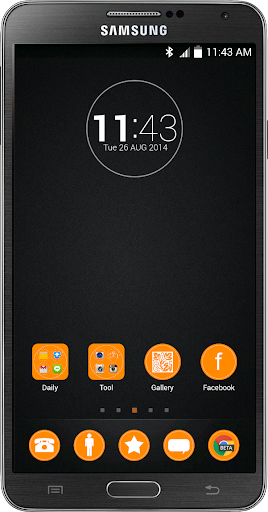 BlackOrange Go Launcher Theme