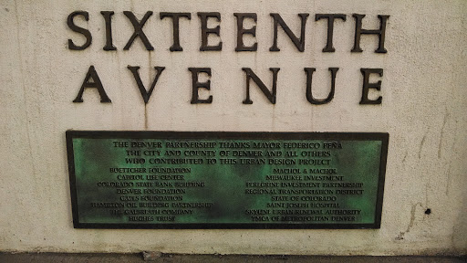 Sixteenth Avenue Historical Plaque