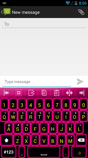 Keyboard++ pink neon theme