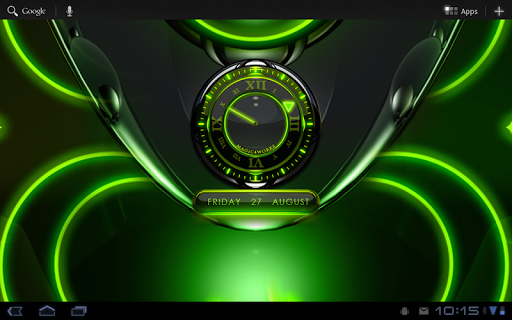 【免費生活App】Green Glow Magic Clock Widget-APP點子