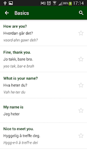 Norwegian Phrasebook - náhled