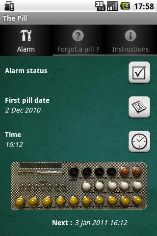 Android application The Pill screenshort