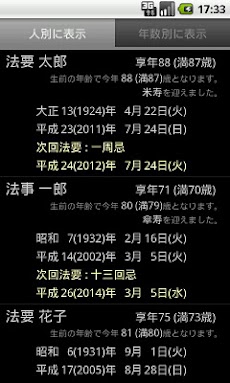 法要早見表 Androidアプリ Applion