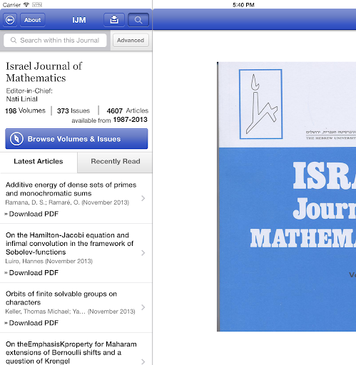 【免費書籍App】Israel Journal of Mathematics-APP點子