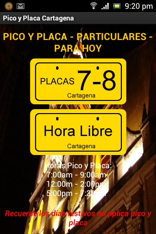 Pico y Placa Cartagena