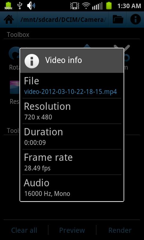 Video Toolbox editor - screenshot