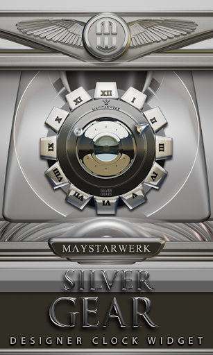 Clock Widget Silver Gear