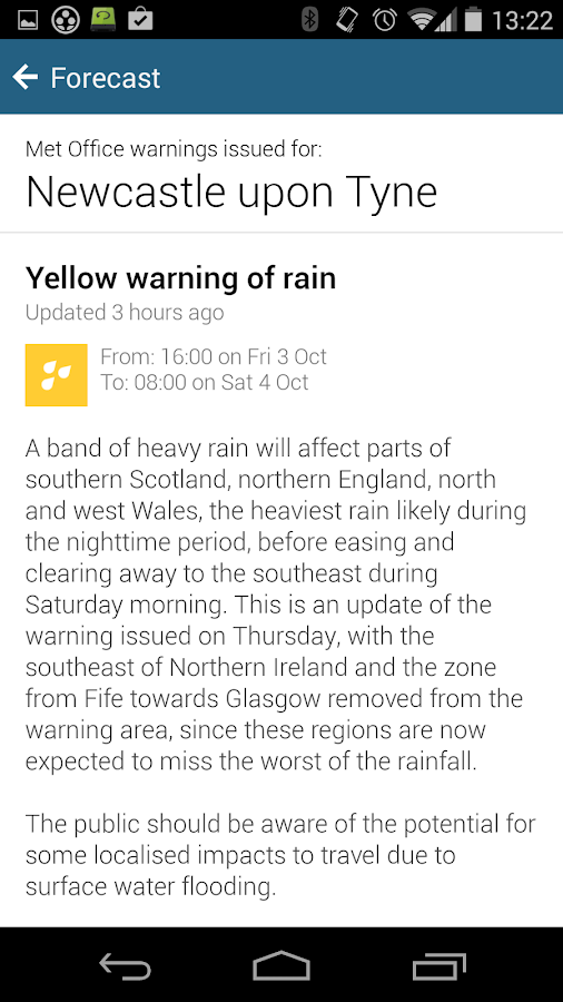 BBC Weather - screenshot