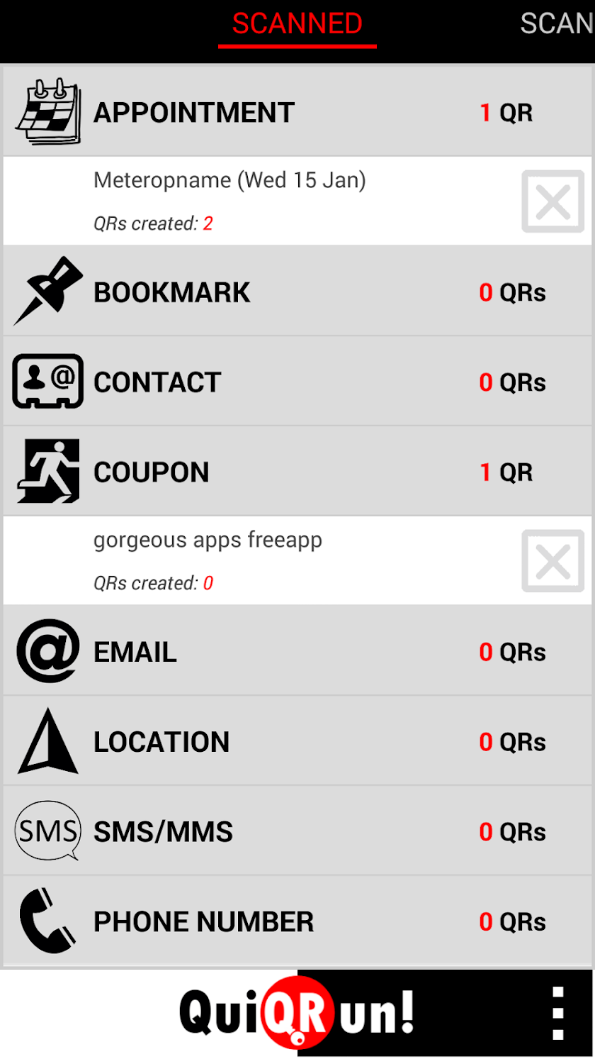 QR code scanner &amp; creator PRO Screen 2