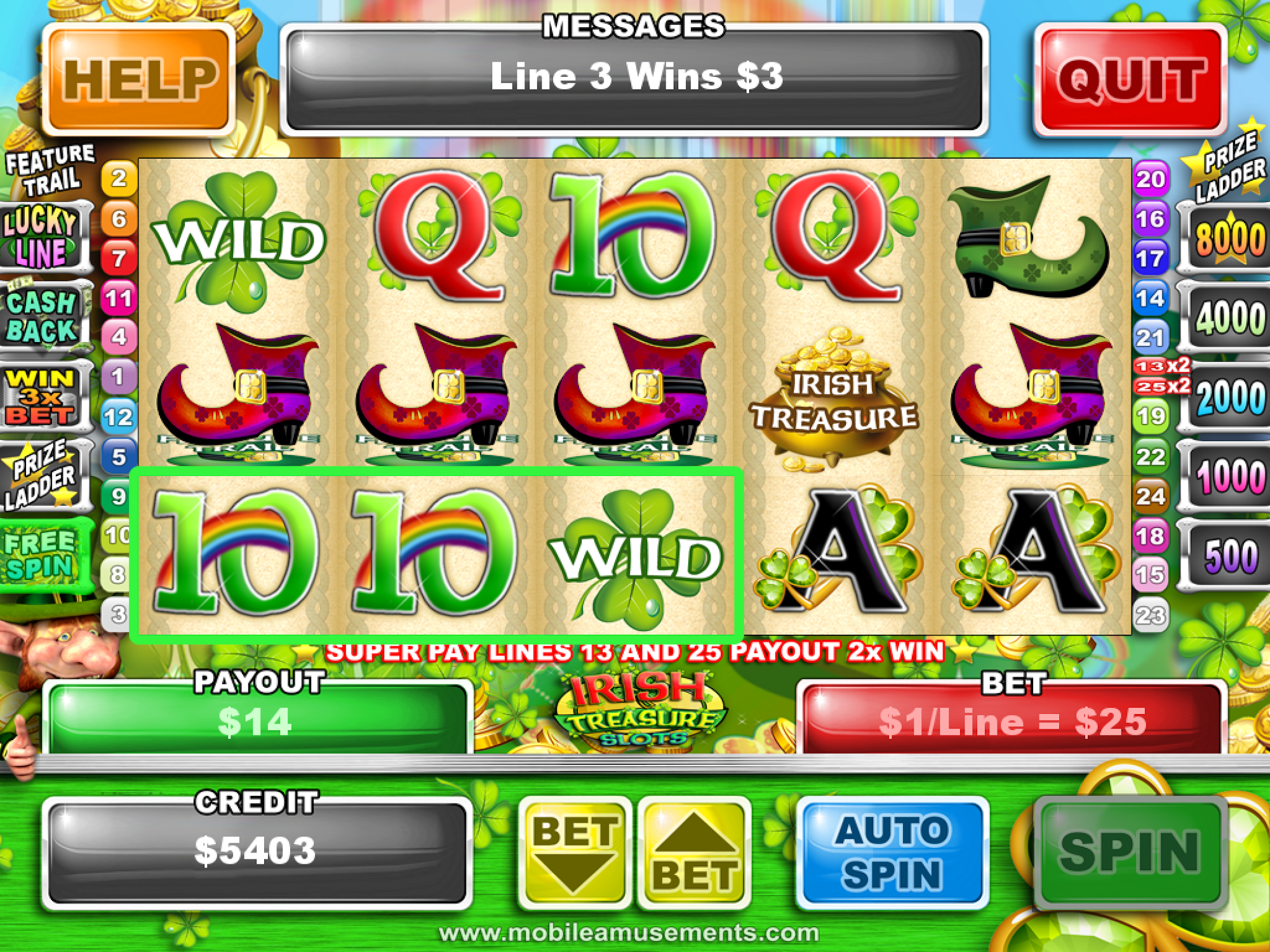 5 treasures slot game