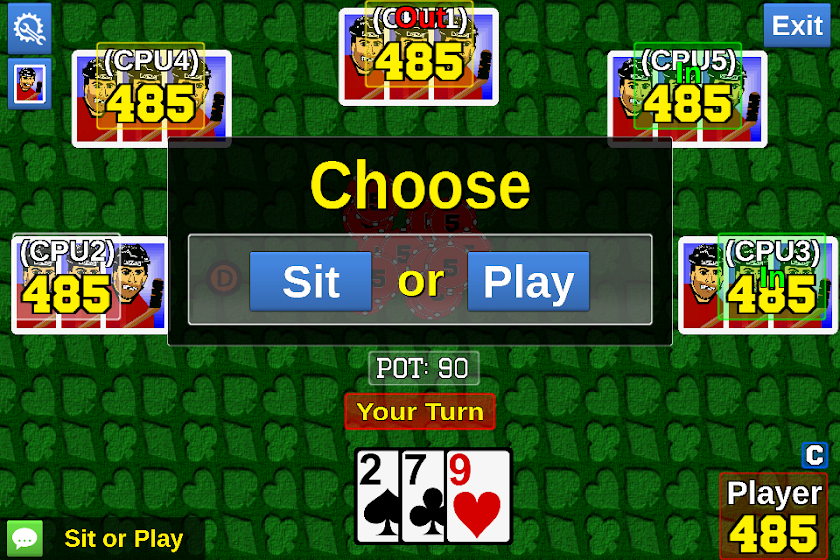 Guts Poker Screen 2
