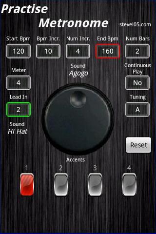 Android application Practise Metronome screenshort