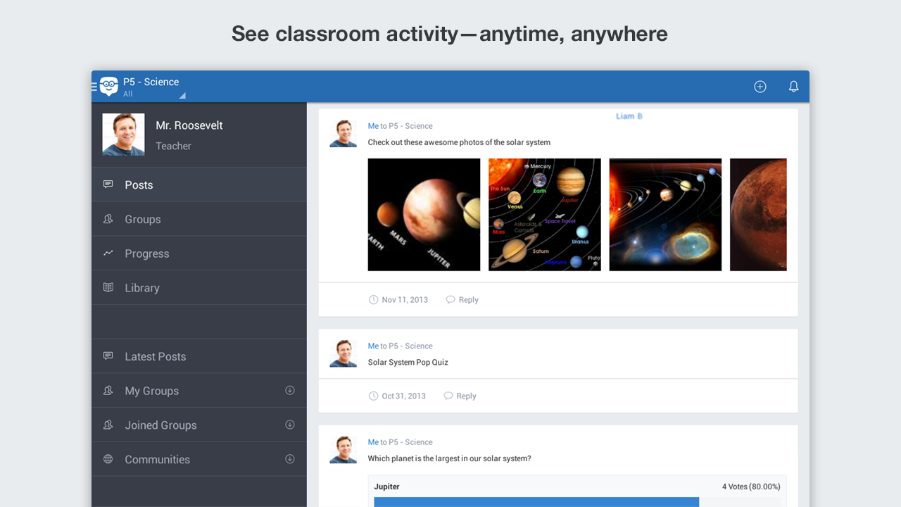 Android application Edmodo screenshort